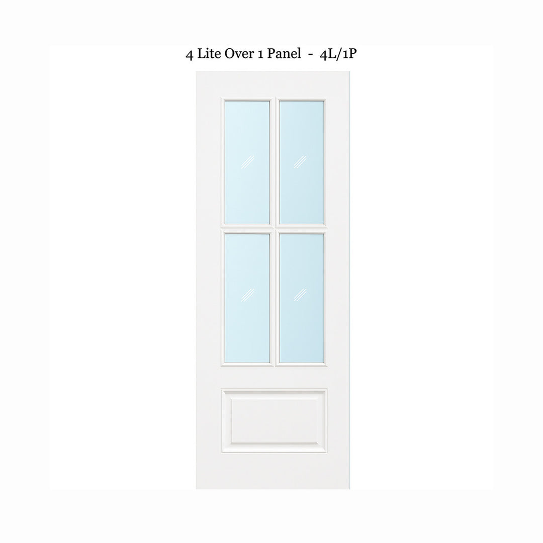 4 Lite Over One Solid Wood Panel Door - DALMATIAN DOORS™ and Woodworking