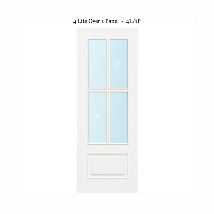 4 Lite Over One Solid Wood Panel Door - DALMATIAN DOORS™ and Woodworking