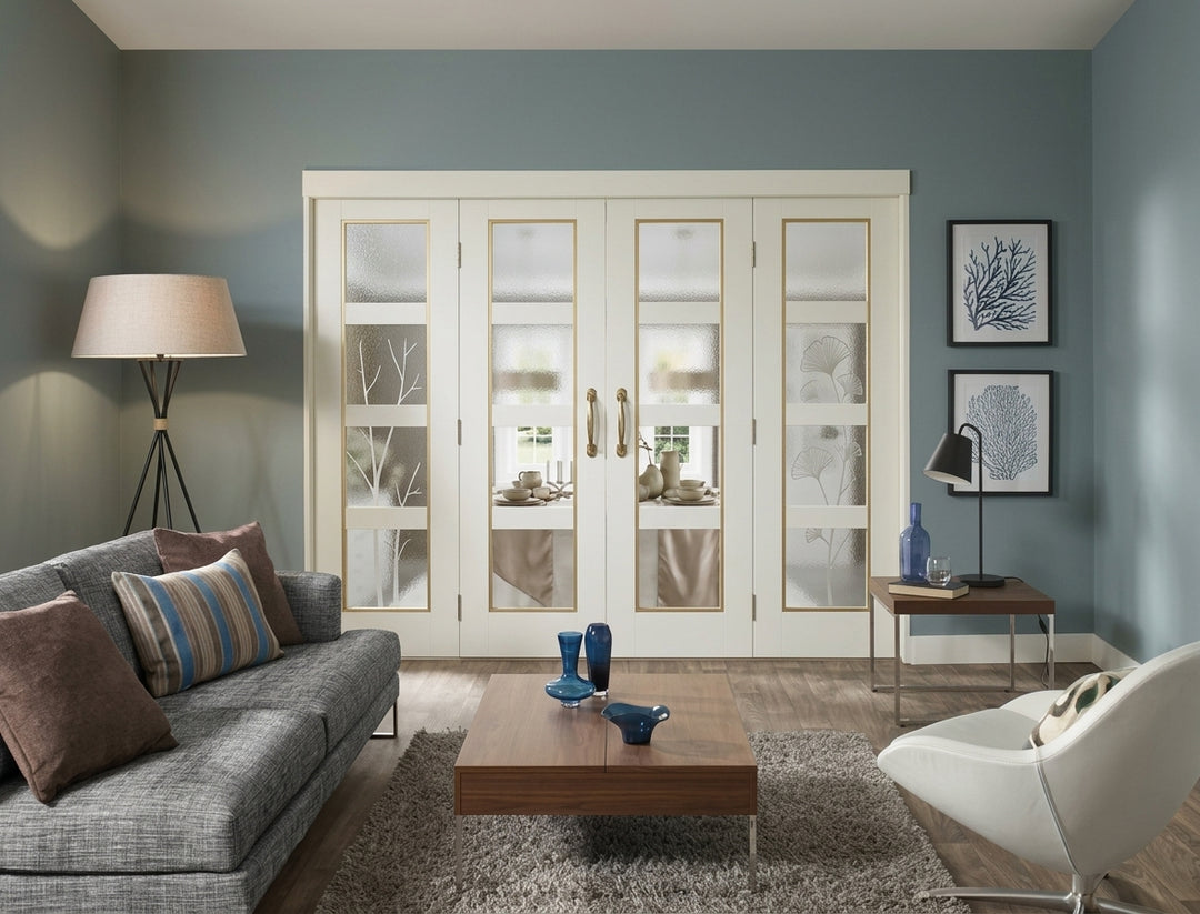 4 Lite Glass Bifold Door - DALMATIAN DOORS™ and Woodworking