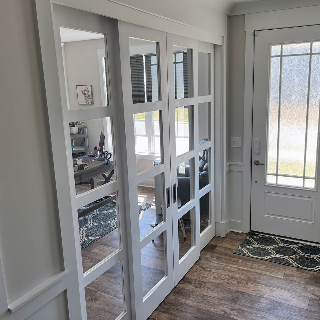 4 Lite Glass Bypass Door - DALMATIAN DOORS™ and Woodworking
