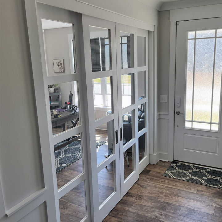4 Lite Glass Bypass Door - DALMATIAN DOORS™ and Woodworking