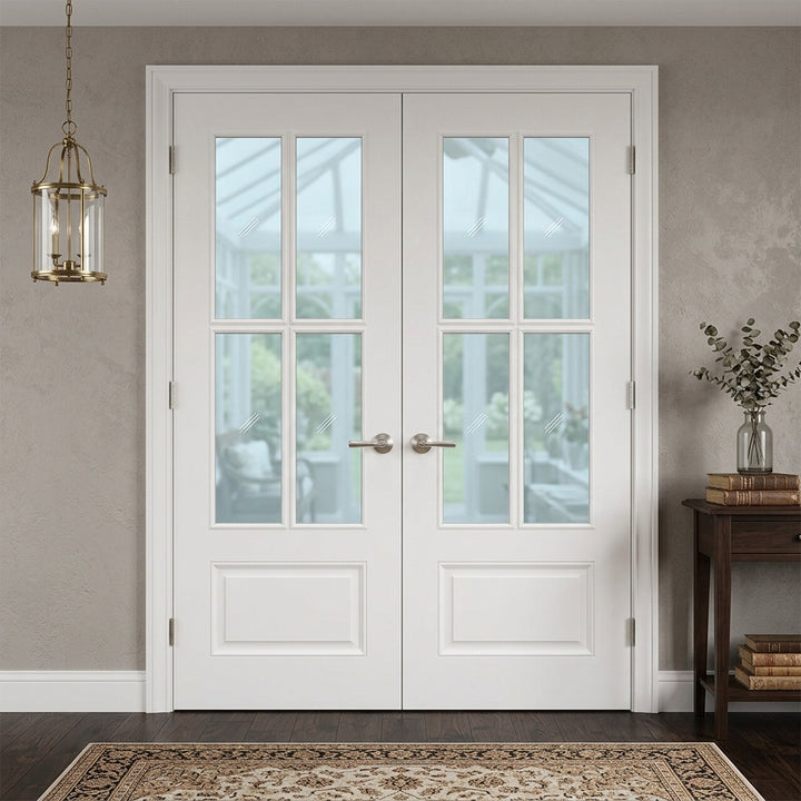 4 Lite Over 1 Wood Panel French Door - DALMATIAN DOORS™ and Woodworking