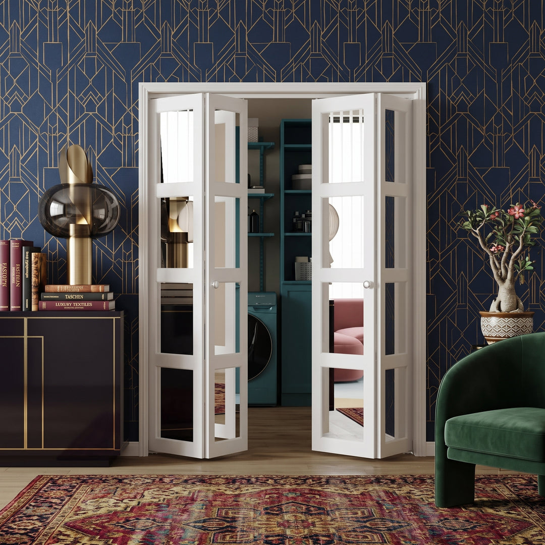 4 Lite Glass Bifold Door - DALMATIAN DOORS™ and Woodworking
