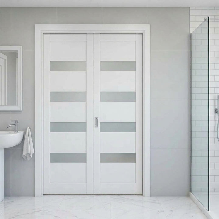 Glass 4 Lite Palermo Bifold Doors - DALMATIAN DOORS™ and Woodworking