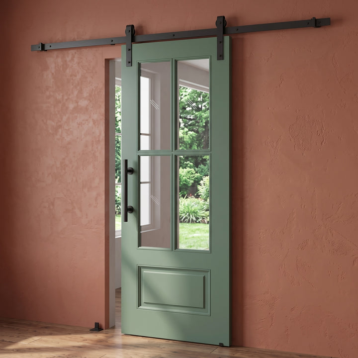 4 Lite Over 1 Wood Panel Barn Door - DALMATIAN DOORS™ and Woodworking