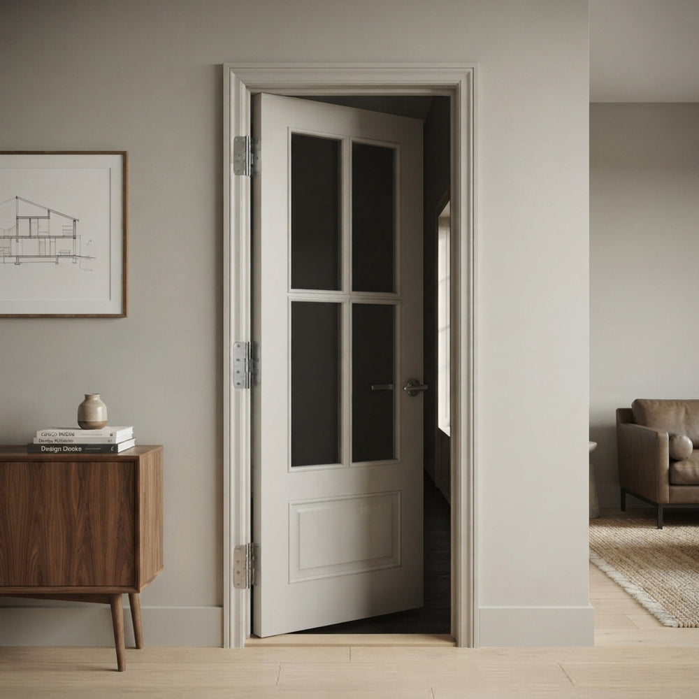4 Lite Over One Solid Wood Panel Door - DALMATIAN DOORS™ and Woodworking