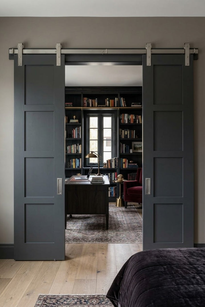 Wood 4 Panel Double Barn Door - DALMATIAN DOORS™ and Woodworking