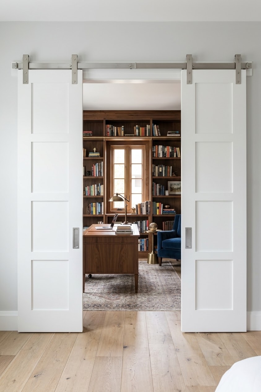 Wood 4 Panel Double Barn Door - DALMATIAN DOORS™ and Woodworking