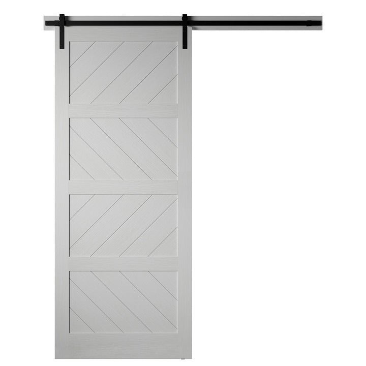 Left and Right Arrow Wood 4 Panel Barn Door - DALMATIAN DOORS™ and Woodworking