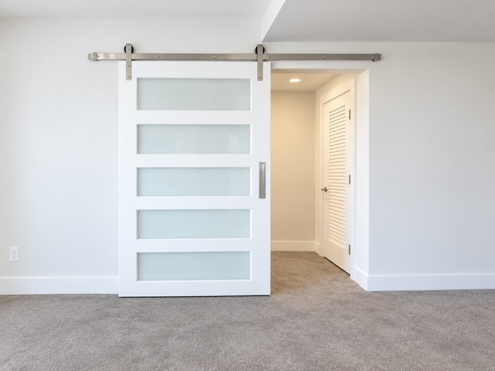 Glass 5 Panel Barn Door - DALMATIAN DOORS™ and Woodworking