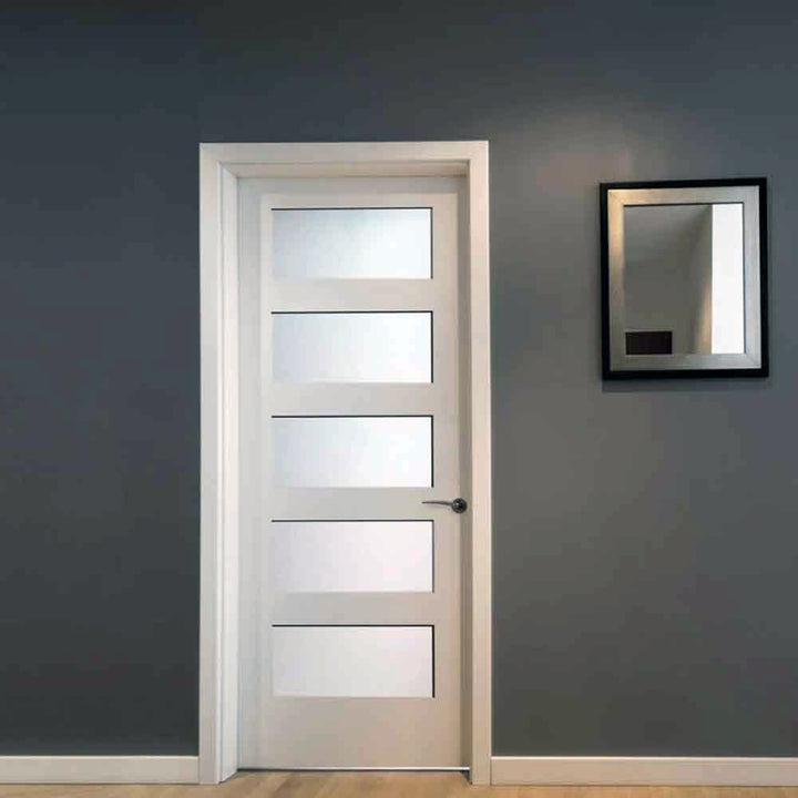 Glass 5 Panel Interior Door - DALMATIAN DOORS™ and Woodworking