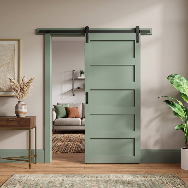 Wood 5 Panel Barn Door - DALMATIAN DOORS™ and Woodworking