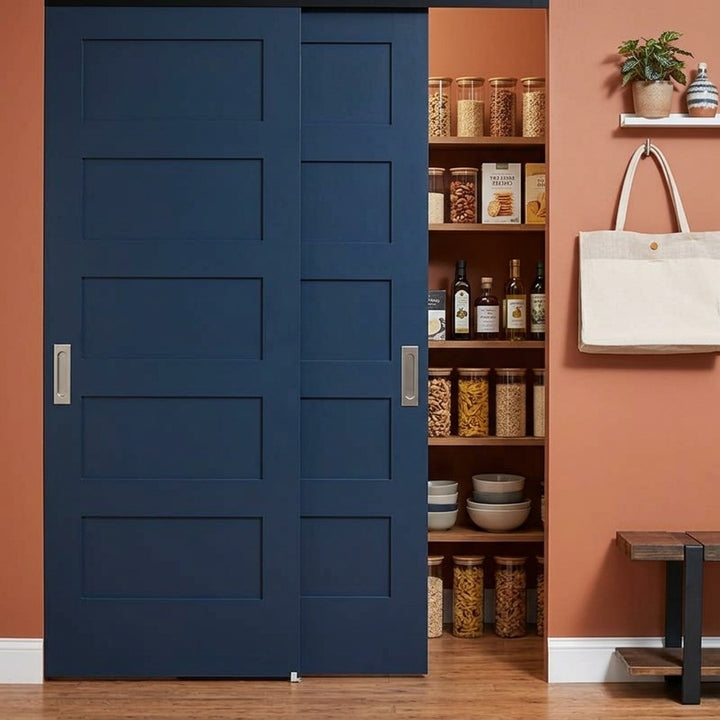Wood 5 Panel Bypass Door - DALMATIAN DOORS™ and Woodworking