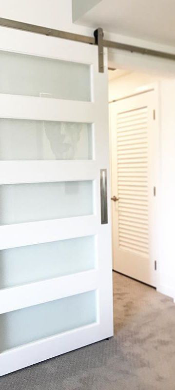 Glass 5 Panel Barn Door - DALMATIAN DOORS™ and Woodworking
