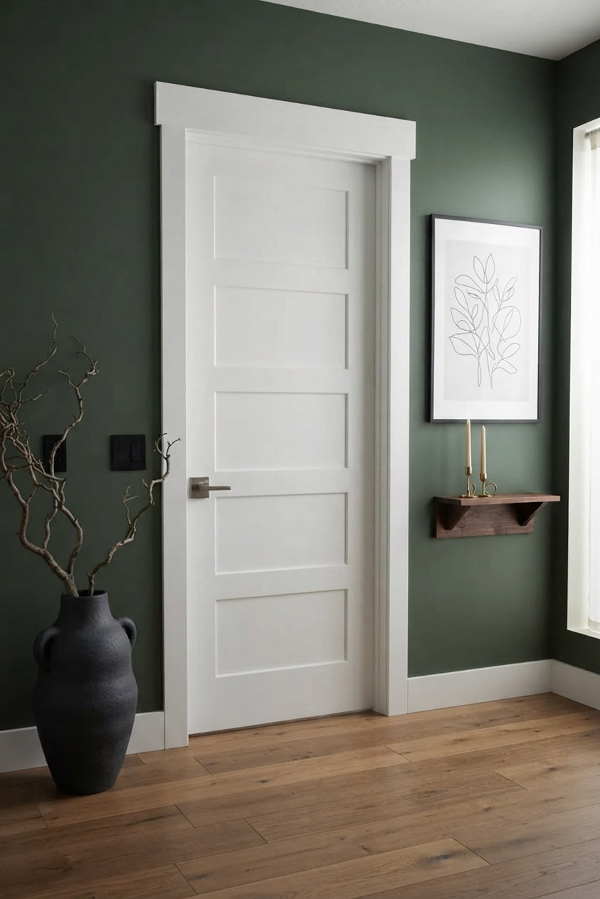 Wood 5 Panel Interior Door - DALMATIAN DOORS™ and Woodworking