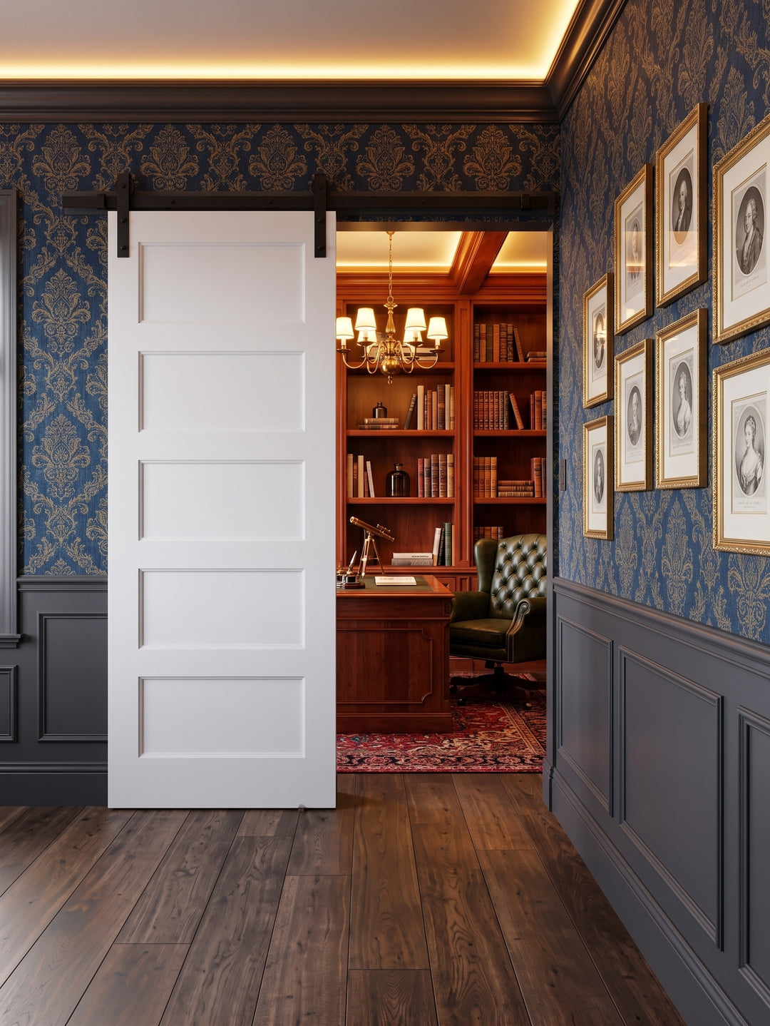 Wood 5 Panel Barn Door - DALMATIAN DOORS™ and Woodworking