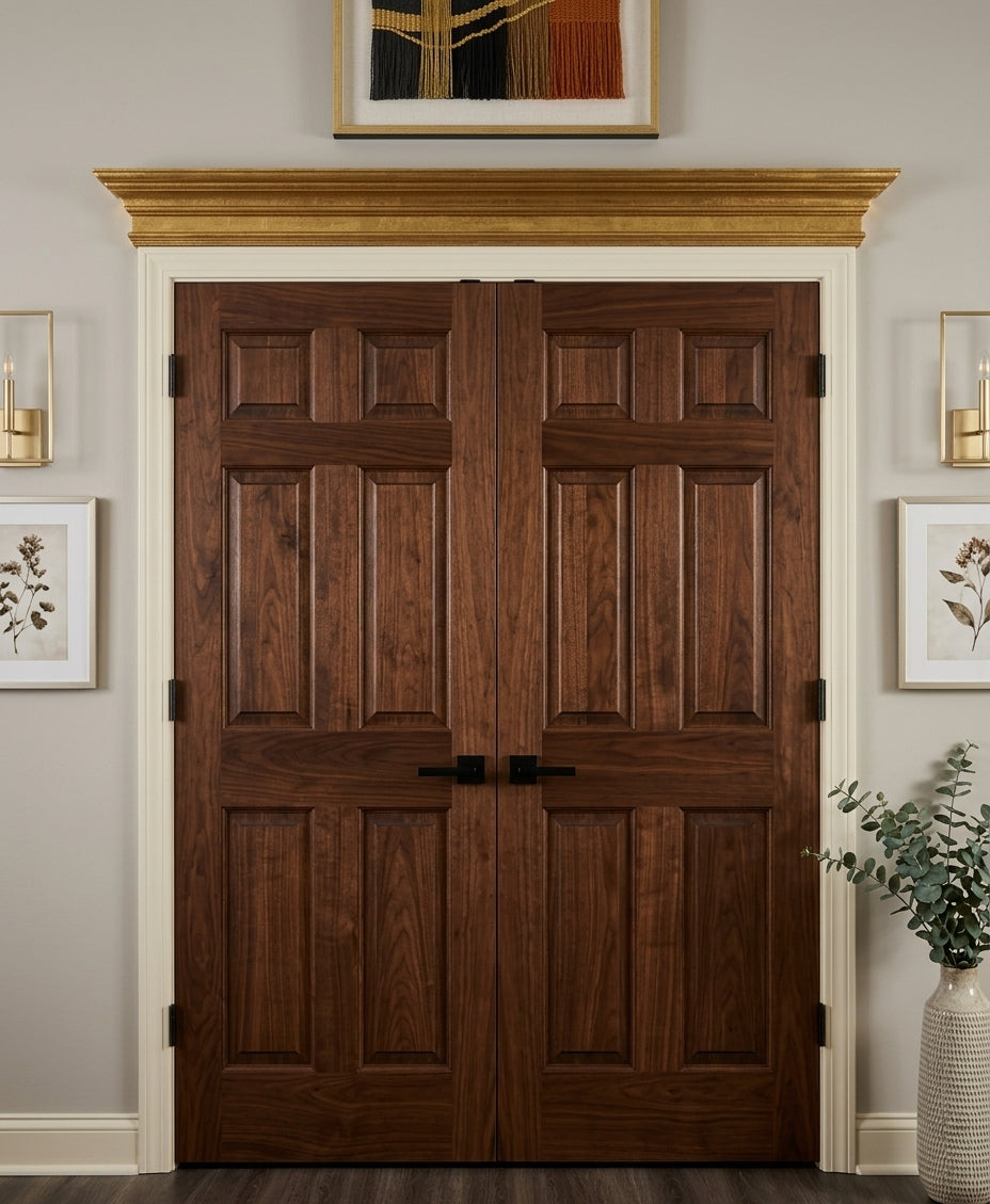 Wood 6 Panel French Double Doors - DALMATIAN DOORS™ and Woodworking