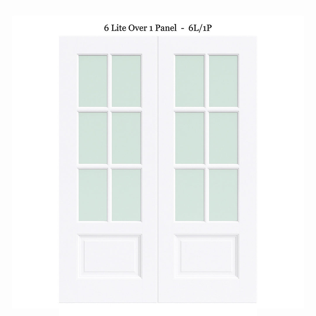 6 Lite Glass Over 1 Wood Panel Bifold Door - DALMATIAN DOORS™ and Woodworking