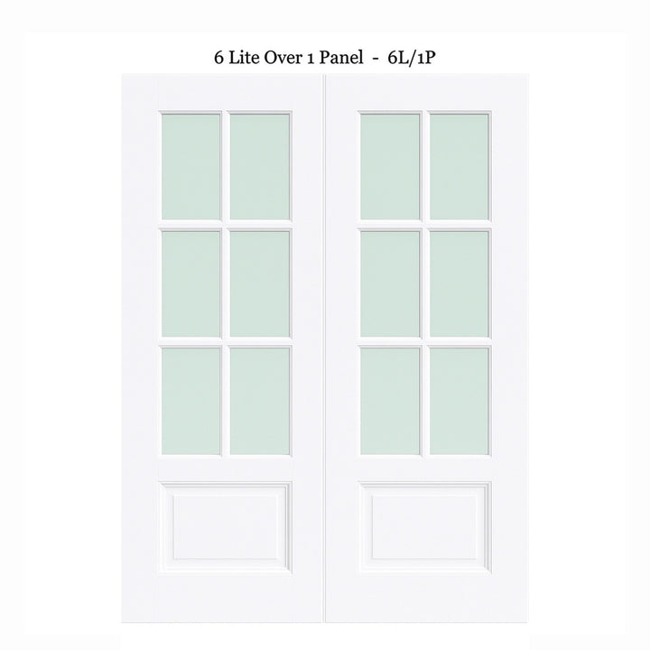 6 Lite Glass Over 1 Wood Panel Bifold Door - DALMATIAN DOORS™ and Woodworking