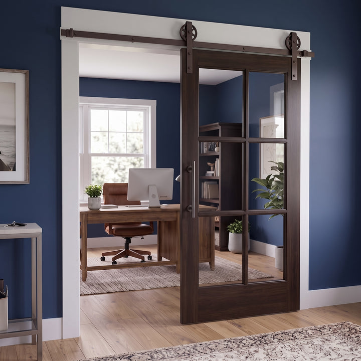 6 Lite Glass Barn Door - DALMATIAN DOORS™ and Woodworking