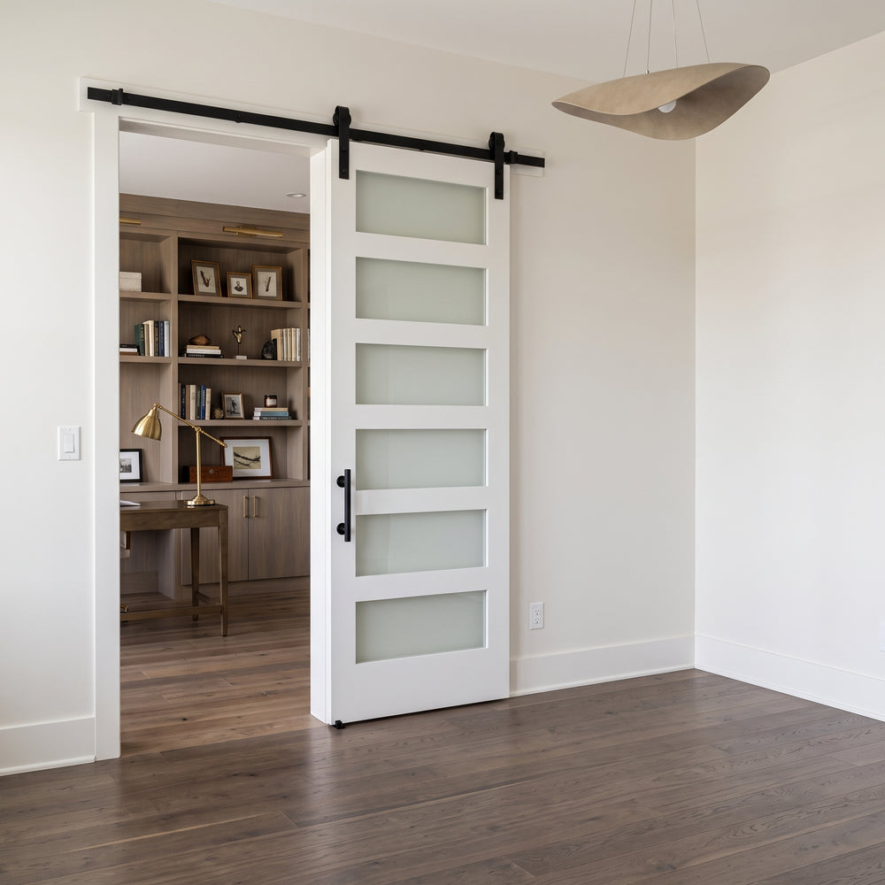 Glass 6 Panel Barn Door - DALMATIAN DOORS™ and Woodworking