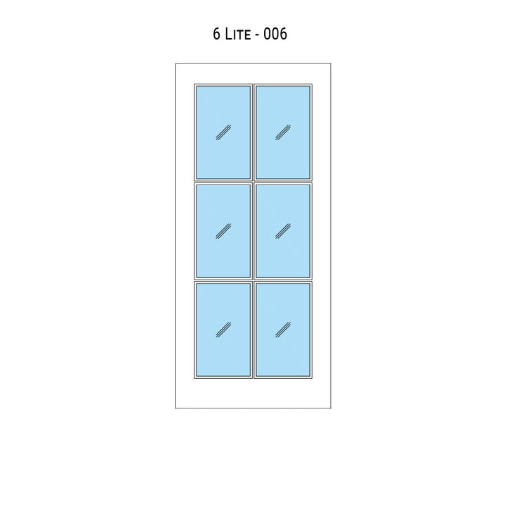 6 Lite Interior Door - DALMATIAN DOORS™ and Woodworking