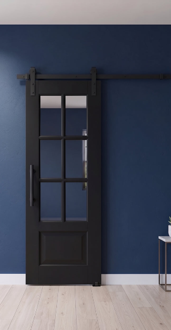 6 Lite Over 1 Wood Panel Barn Door - DALMATIAN DOORS™ and Woodworking