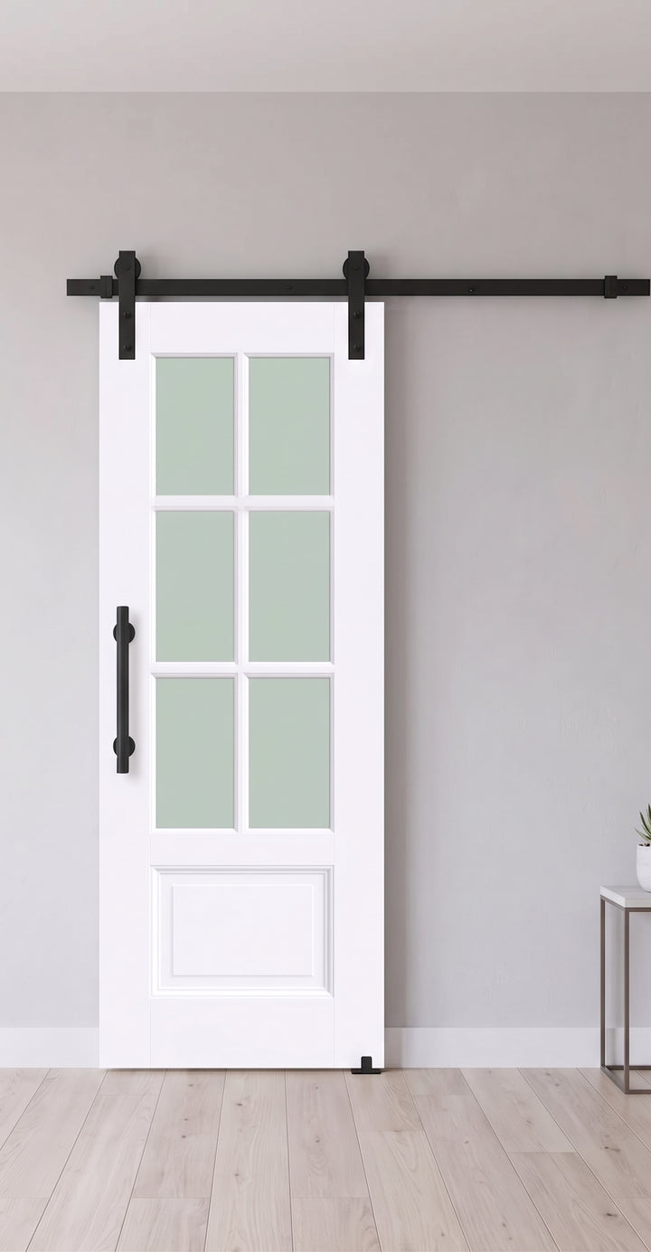 6 Lite Over 1 Wood Panel Barn Door - DALMATIAN DOORS™ and Woodworking