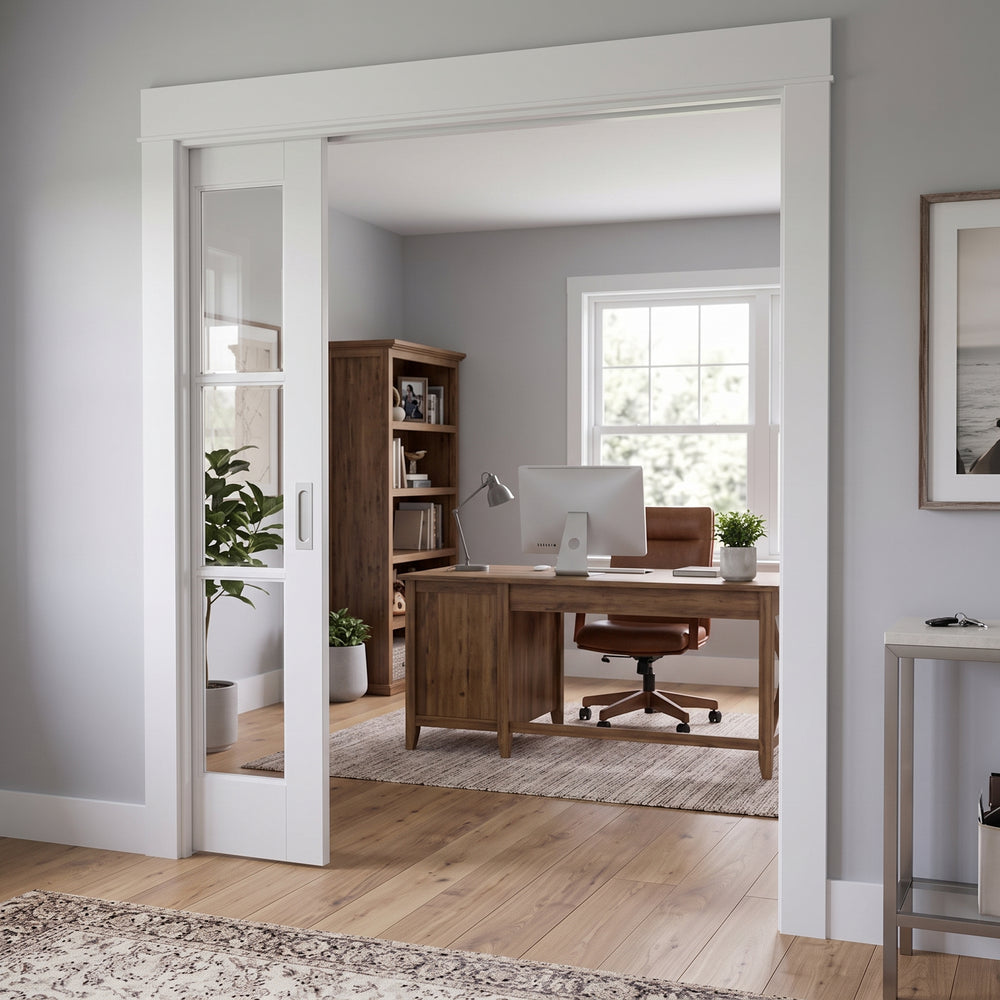 6 Lite Glass Pocket Door - DALMATIAN DOORS™ and Woodworking