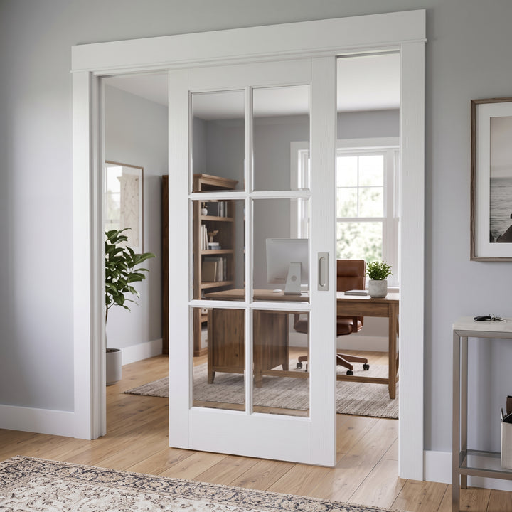 6 Lite Glass Pocket Door - DALMATIAN DOORS™ and Woodworking