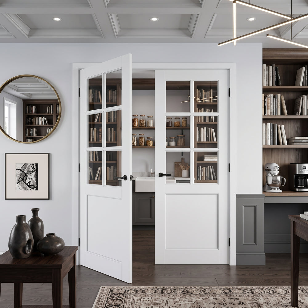6 Lite Over 1 Wood Panel French Door - DALMATIAN DOORS™ and Woodworking