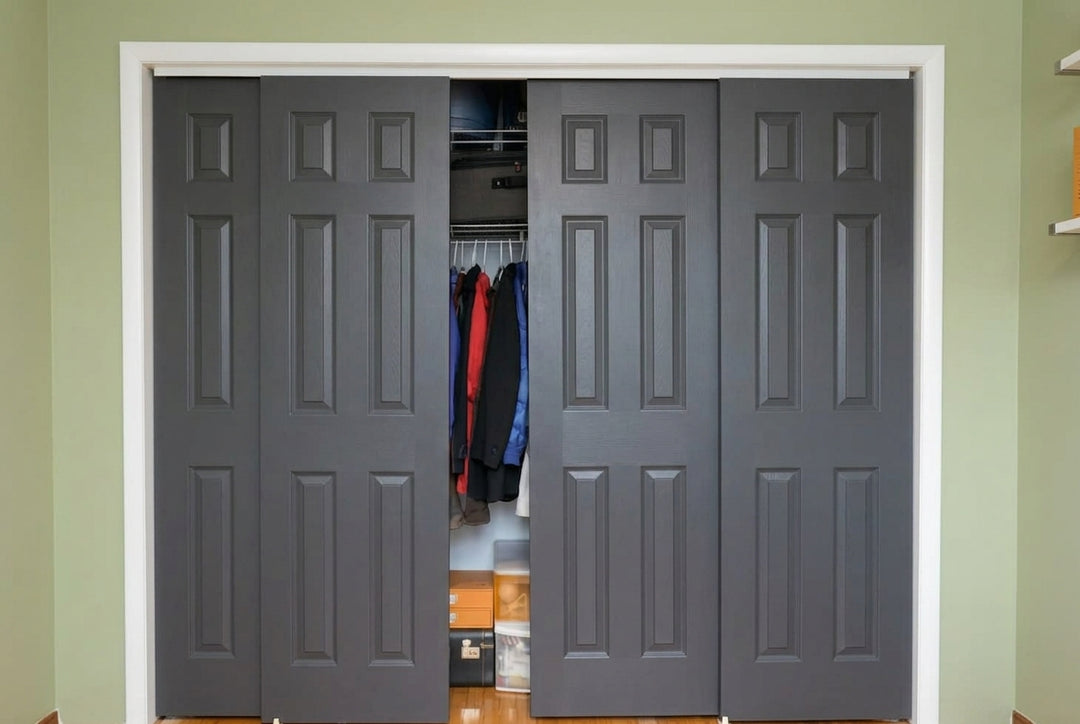 Colonial Wood 6 Panel Bypass Door - DALMATIAN DOORS™ and Woodworking