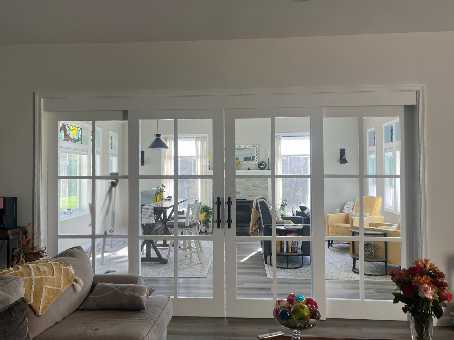 6 Lite Glass Bypass Door - DALMATIAN DOORS™ and Woodworking