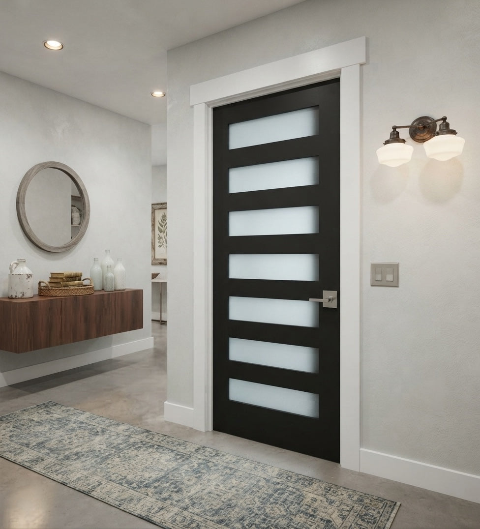 Glass 7 Panel Interior Door - DALMATIAN DOORS™ and Woodworking