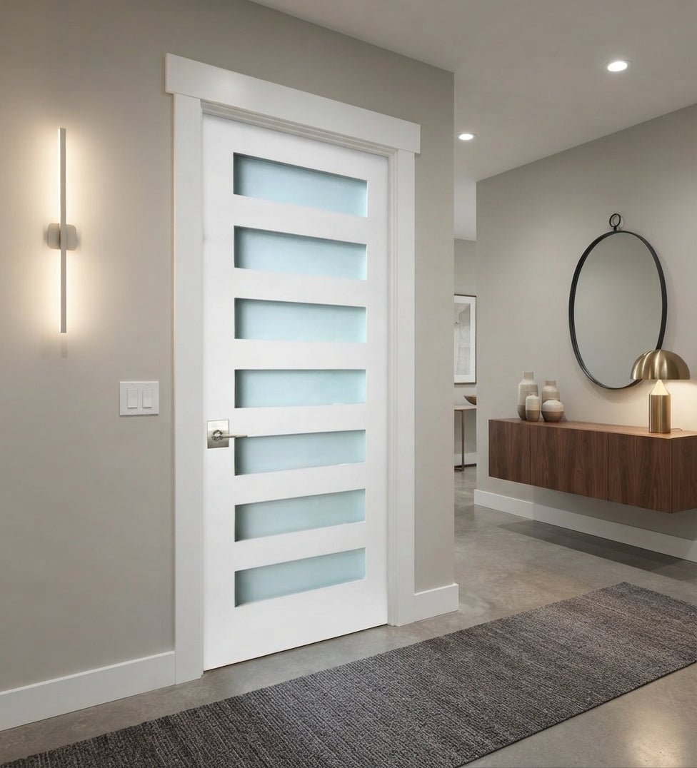 Glass 7 Panel Interior Door - DALMATIAN DOORS™ and Woodworking