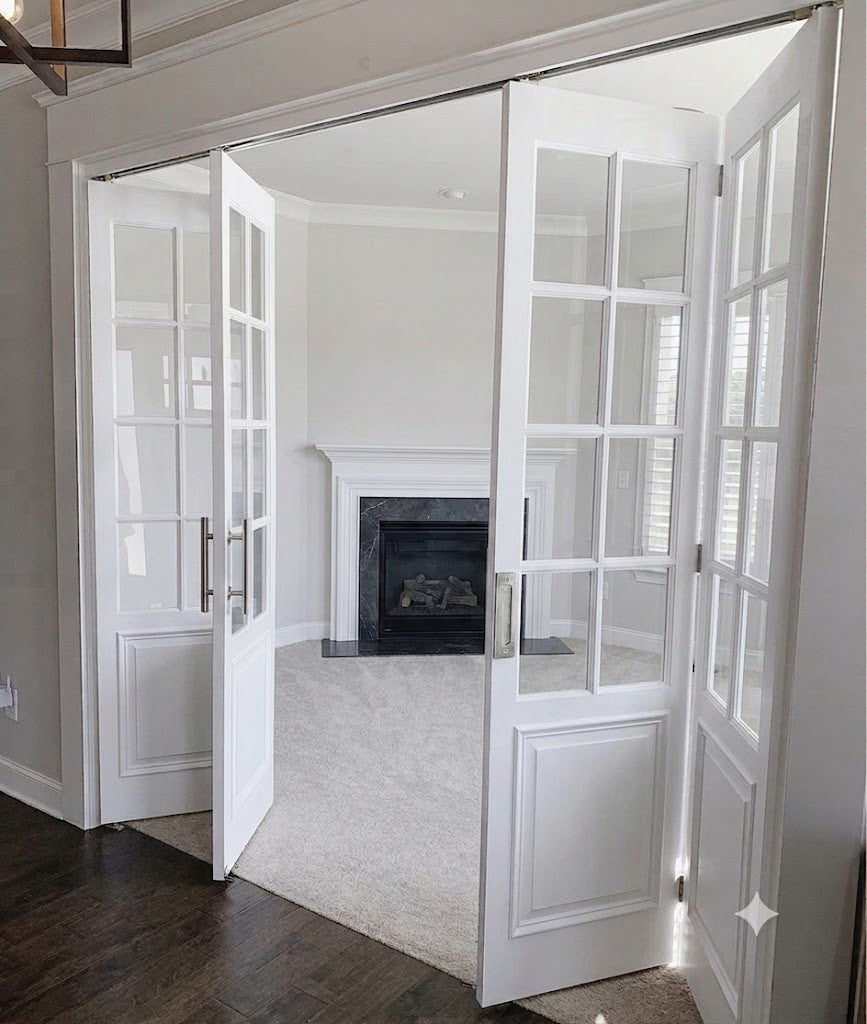 8 Lite Glass Over 1 Wood Panel Bifold Door - DALMATIAN DOORS™ and Woodworking