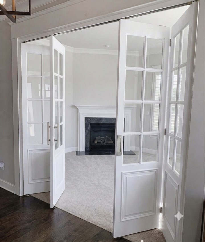 8 Lite Glass Over 1 Wood Panel Bifold Door - DALMATIAN DOORS™ and Woodworking