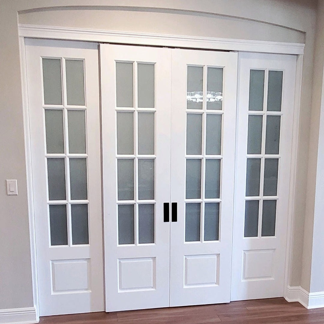 8 Lite Glass Over 1 Wood Panel Bypass Door - DALMATIAN DOORS™ and Woodworking