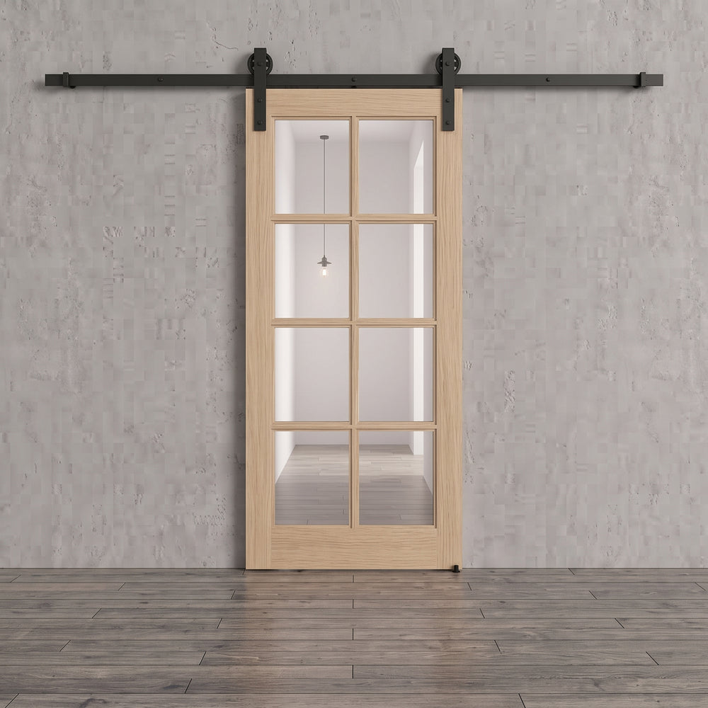 8 Lite Glass Barn Door - DALMATIAN DOORS™ and Woodworking