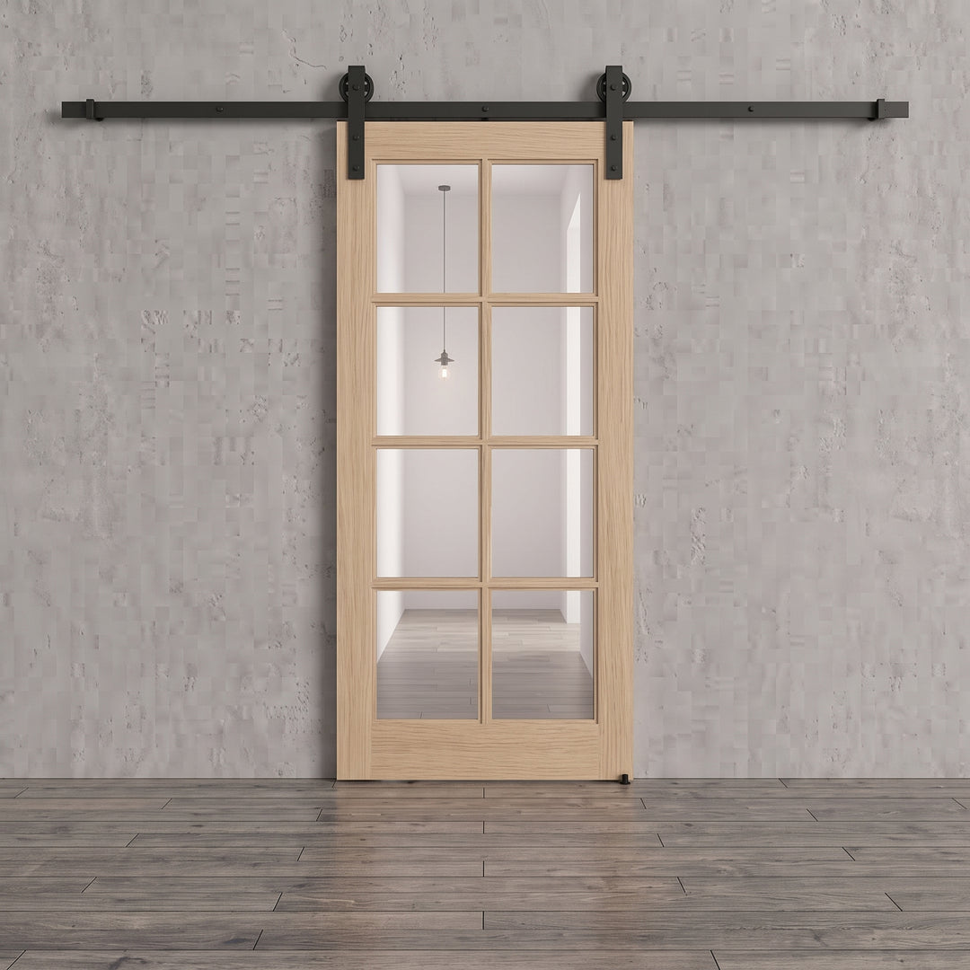 8 Lite Glass Barn Door - DALMATIAN DOORS™ and Woodworking