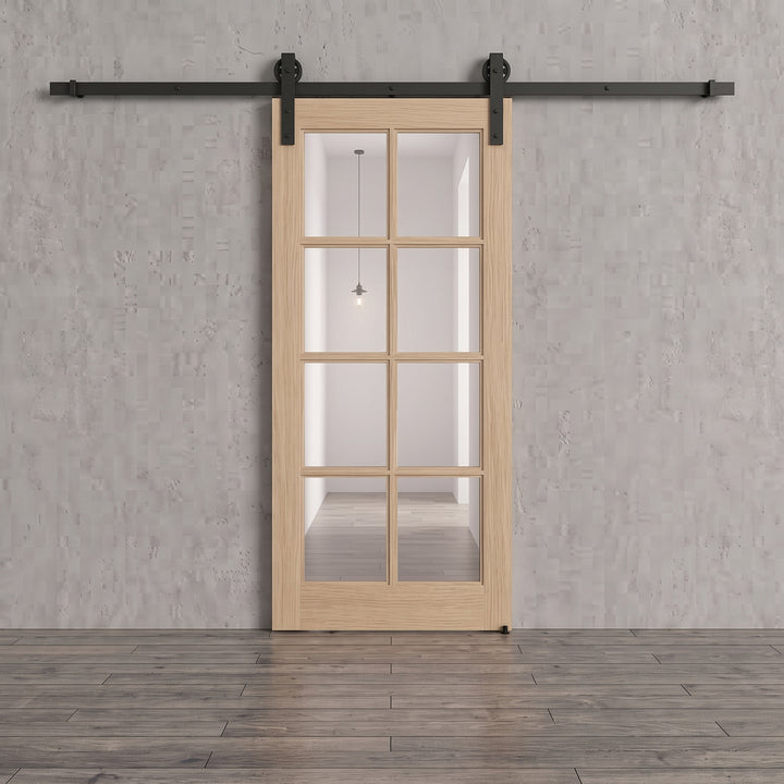 8 Lite Glass Barn Door - DALMATIAN DOORS™ and Woodworking