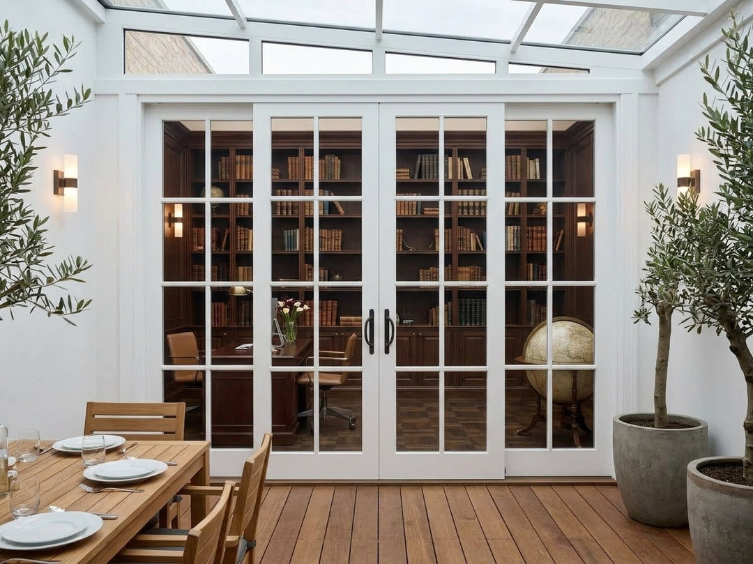 8 Lite Glass Bypass Door - DALMATIAN DOORS™ and Woodworking