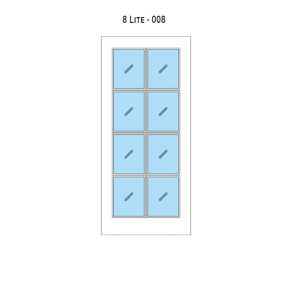 8 Lite Interior Door - DALMATIAN DOORS™ and Woodworking