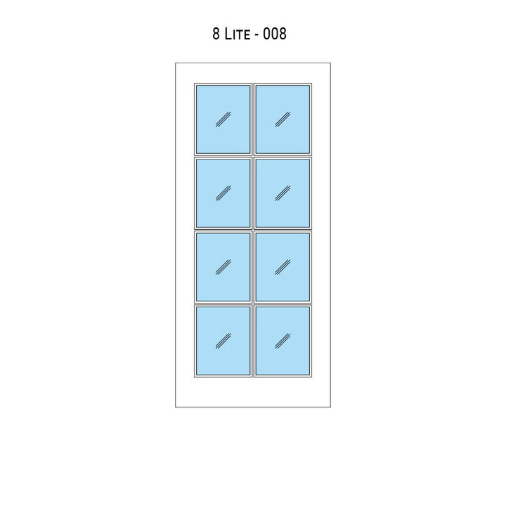8 Lite Interior Door - DALMATIAN DOORS™ and Woodworking