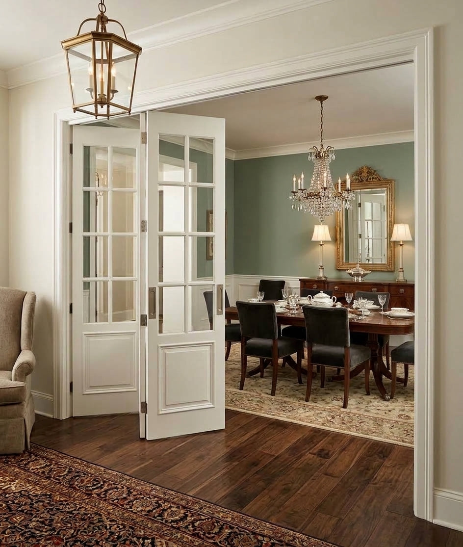8 Lite Glass Over 1 Wood Panel Bifold Door - DALMATIAN DOORS™ and Woodworking