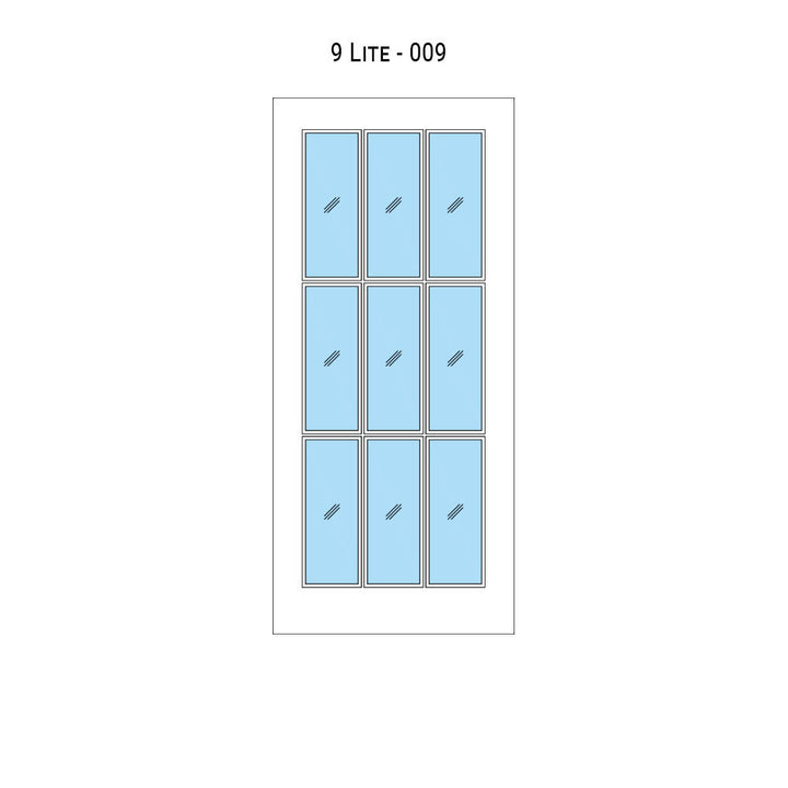 9 Lite Interior Door - DALMATIAN DOORS™ and Woodworking