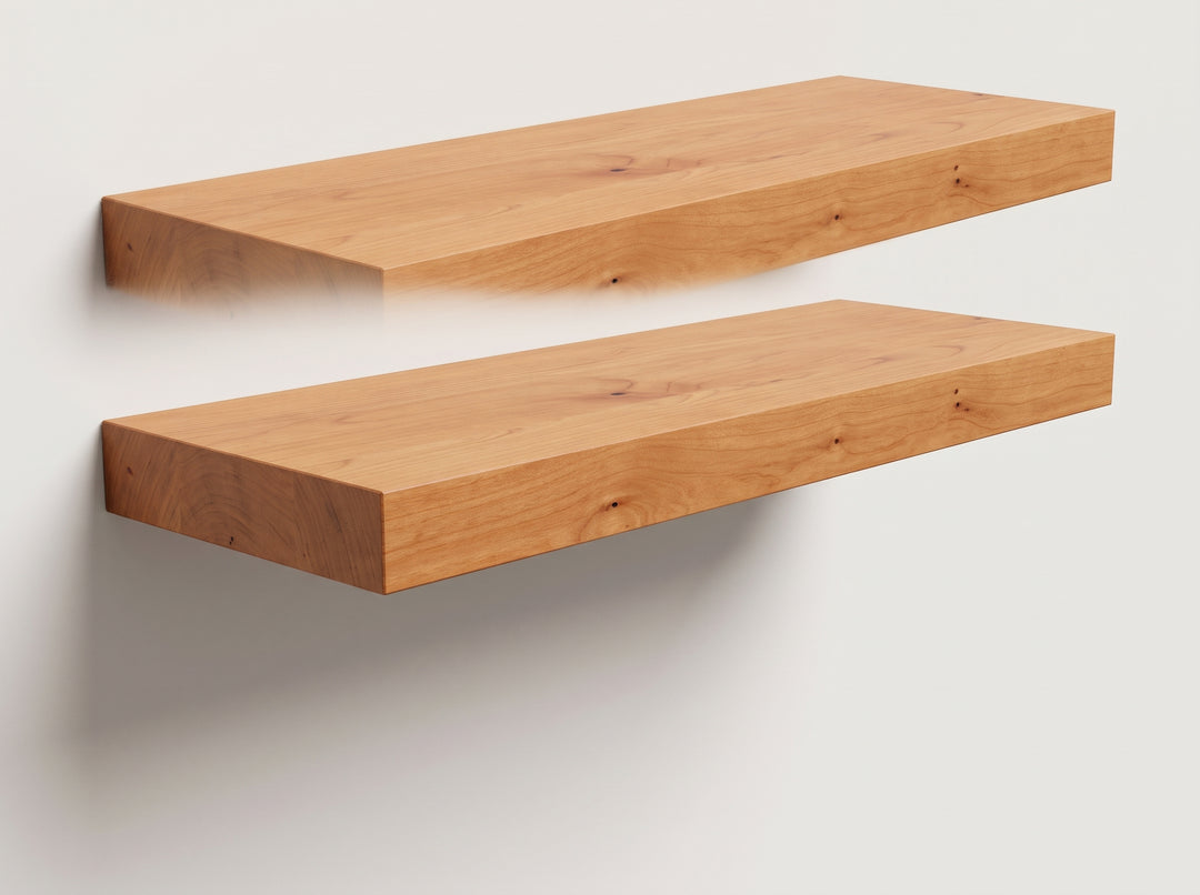 Alder Wide Plank Floating Shelf