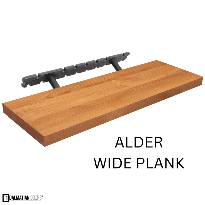 Alder Wide Plank Floating Shelf - DALMATIAN DOORS™ and Woodworking