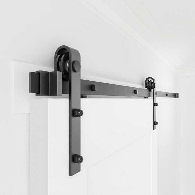 Black J Shape Barn Door Hardware - DALMATIAN DOORS™ and Woodworking