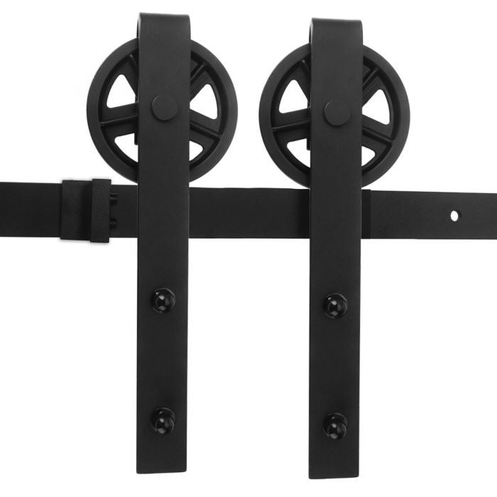 Black Spoke Barn Door Hardware - DALMATIAN DOORS™ and Woodworking